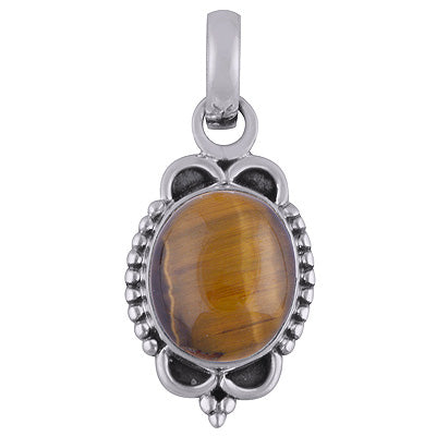 Tiger's Eye 925 Sterling Silver Pendant - R101822-8