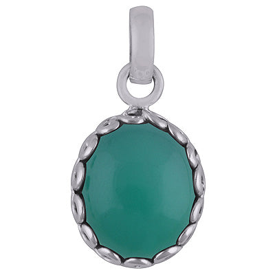 Green Onyx 925 Sterling Silver Pendant - R101825-7