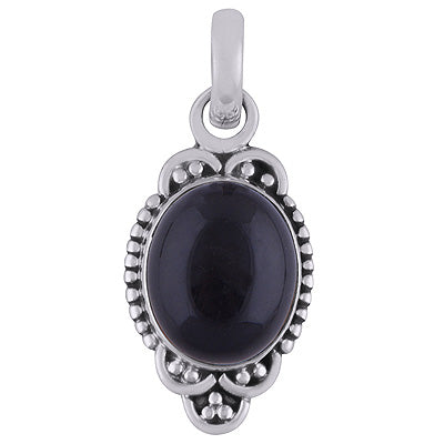 Black Onyx 925 Sterling Silver Pendant - R101826-11