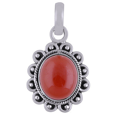 Carnelian 925 Sterling Silver Pendant - R101827-6