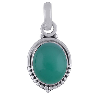 Green Onyx 925 Sterling Silver Pendant - R101828-7