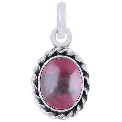 Alluring Gemstone Garnet Oval Shape 925 Sterling Solid Silver Pendants - R101829-12