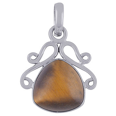 Tiger's Eye 925 Sterling Silver Pendant - R101833-6
