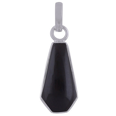 Classic Plain Black Onyx 925 Sterling Solid Silver Pendant - R101844-13