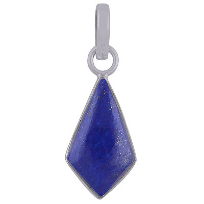 Gorgeous Plain Collet Lapis Kite Shape 925 Sterling Solid Silver Pendant - R101849-5