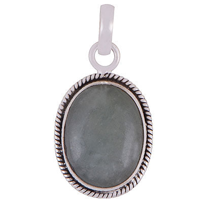 Beautiful Wire Work Around Aquamarine Oval Shape 925 Sterling Solid Silver Pendant - R101857-20