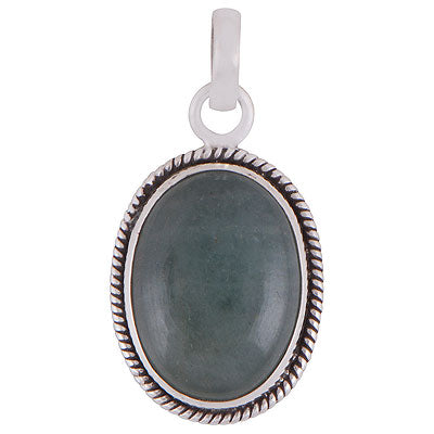 Beautiful Wire Work Around Aquamarine Oval Shape 925 Sterling Solid Silver Pendant - R101857-22