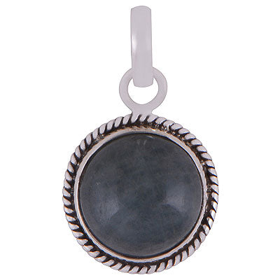 Beautiful Wire Work Around Aquamarine Round Shape 925 Sterling Solid Silver Pendant - R101857-24
