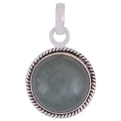 Beautiful Wire Work Around Aquamarine Round Shape 925 Sterling Solid Silver Pendant - R101857-25