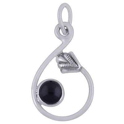 Gorgeous Arrow Around Black Onyx Round Shape 925 Sterling Solid Silver Pendant - R101884-12