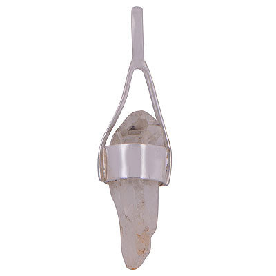 Beautiful Pencil Shape Gemstone Seated Crystal 925 Sterling Solid Silver Pendant - R101886-19