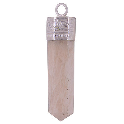 Gorgeous Handwork On Pencil Shape Gemstone Aventurine 925 Sterling Solid Silver Pendant - R101887-9