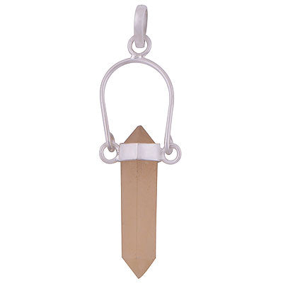Alluring Pencil Shape Gemstone Aventurine 925 Sterling Solid Silver Pendant - R101891-4