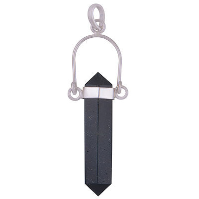 Beautiful Pencil Shape Gemstone Blood stone 925 Sterling Solid Silver Pendant - R101891-9