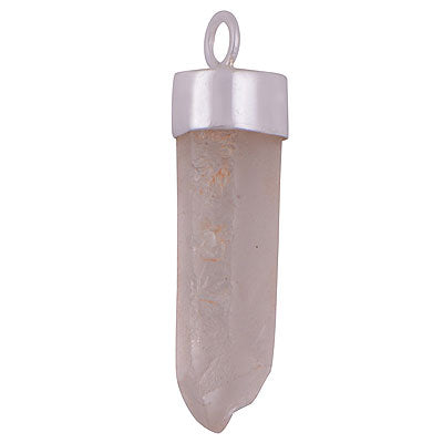 Beautiful Pencil Shape Gemstone Crystal 925 Sterling Solid Silver Pendant - R101892-17
