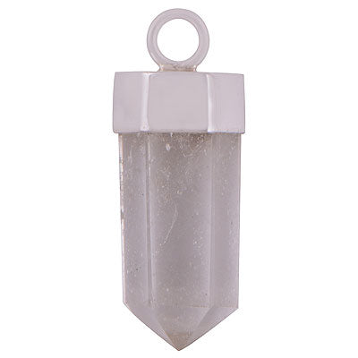Beautiful Pencil Shape Gemstone Crystal 925 Sterling Solid Silver Pendant - R101892-5