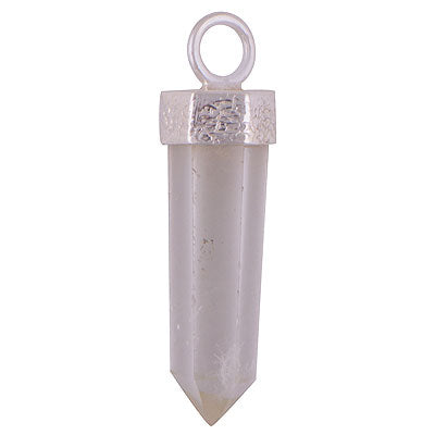 Beautifully handcrafted Pencil Shape Gemstone Crystal 925 Sterling Solid Silver Pendant - R101893-20
