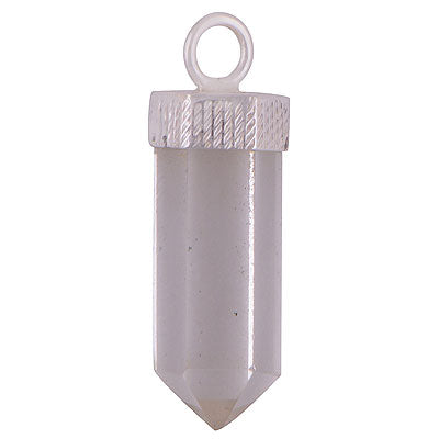 Gorgeous Pencil Shape Gemstone Crystal 925 Sterling Solid Silver Pendant - R101895-18