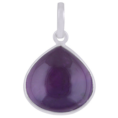 Beautiful Gemstone Amethyst Pear Shape 925 Sterling Solid Silver Pendant - R101908-15