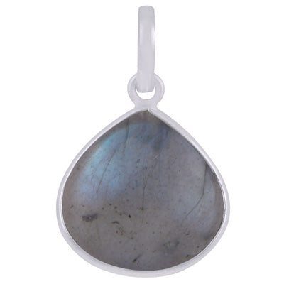 Beautiful Gemstone Labradorite Pear Shape 925 Sterling Solid Silver Pendant - R101908-3