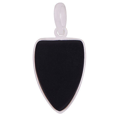 Gorgeous Gemstone Black Onyx Shield Shape 925 Sterling Solid Silver Pendant - R101911-14