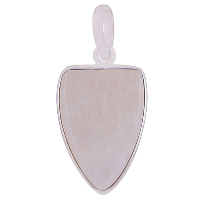 Gorgeous Gemstone Rainbow Moonstone Shield Shape 925 Sterling Solid Silver Pendant - R101911-2
