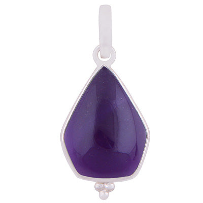 Stunning Gemstone Rawa Work Around Amethyst Pentagon Shape 925 Sterling Solid Silver Pendant - R101916-15