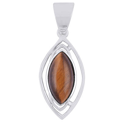 Stunning Work Around Tiger's Eye Marquise Shape 925 Sterling Solid Silver Pendants - R101942-6