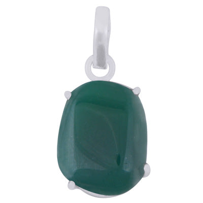 Gorgeous Abstract Cut Gemstone Green Onyx Fancy Shape 925 Sterling Solid Silver Pendant - R101982-41