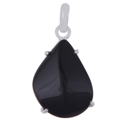 Gorgeous Abstract Cut Gemstone Black Onyx Fancy Shape 925 Sterling Solid Silver Pendant - R101982-55