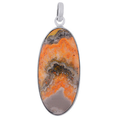 Gorgeous Plain BumbleBee Jasper Oval Shape 925 Sterling Solid Silver Pendant - R101985-16