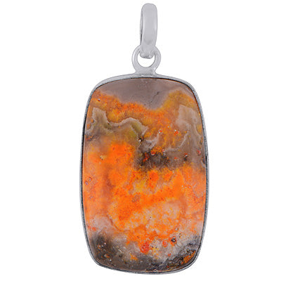 Gorgeous Plain BumbleBee Jasper Rectangle Shape 925 Sterling Solid Silver Pendant - R101985-23