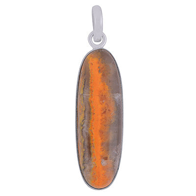 Gorgeous Plain BumbleBee Jasper Oval Shape 925 Sterling Solid Silver Pendant - R101985-25