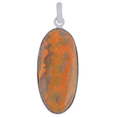 Gorgeous Plain BumbleBee Jasper Oval Shape 925 Sterling Solid Silver Pendant - R101985-26