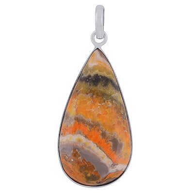 Gorgeous Plain BumbleBee Jasper Oval Shape 925 Sterling Solid Silver Pendant - R101985-29