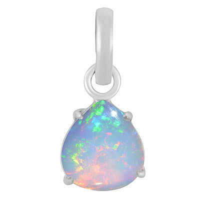 Beautiful Prong Setting Around Ethiopian Opal Trillion Shape 925 Sterling Solid Silver Pendants - R101992-66