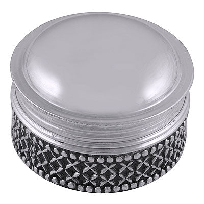 Beautiful Rawa Work Oxidised Around Plain Round Shape 925 Sterling Solid Silver Article Box - R1020003-5
