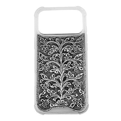 Gorgeous Handcrafted Mobile Cover 17 PRO Max Plain 925 Sterling Solid Silver Article - R1020010-3