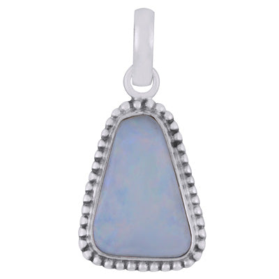 Classic Rawa Work Around Australian Opal Doublet Fancy Shape 925 Sterling Solid Silver Pendant - R102035-12