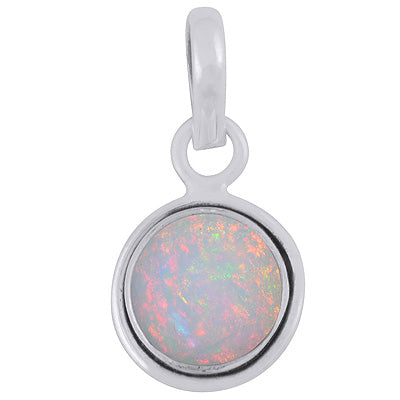 Plain Wire Around Ethiopian Opal Round Shape 925 Sterling Solid Silver Pendants - R102047-14