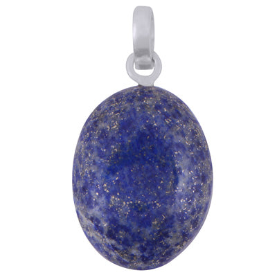 Magnificent Gemstone Lapis Oval Shape 925 Sterling Solid Silver Pendant - R102050-1