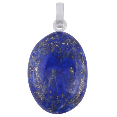 Magnificent Gemstone Lapis Oval Shape 925 Sterling Solid Silver Pendant - R102050-2