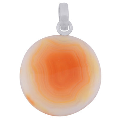 Magnificent Gemstone Eye Agate Round Shape 925 Sterling Solid Silver Pendant - R102050-23