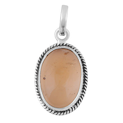 Authentic Wire Work Around Citrine Oval Shape 925 Sterling Solid Silver Pendants - R102071-1