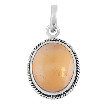 Authentic Wire Work Around Citrine Oval Shape 925 Sterling Solid Silver Pendants - R102071-4