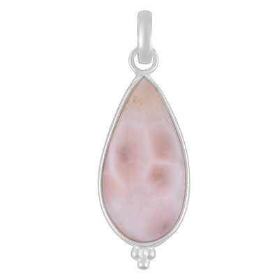 Minimal Rawa work at Bottom Bezel Pink Larimar Pear Shape 925 Sterling Solid Silver Pendant - R102091-7
