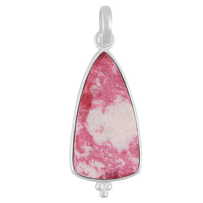 Minimal Rawa Natural Bezel Thulite Fancy Shape 925 Sterling Solid Silver Pendant - R102092-9