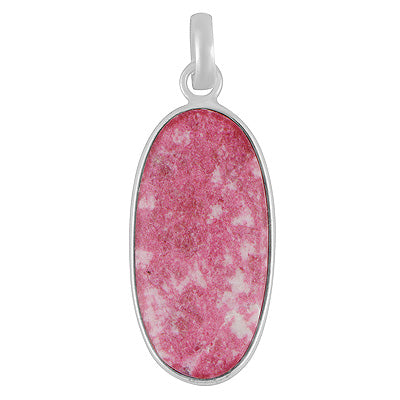 Beautiful Handmade Bezel Thulite Oval Shape 925 Sterling Solid Silver Pendant - R102093-1