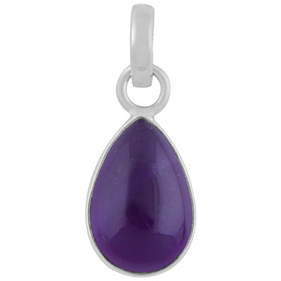 Gorgeous Plain Amethyst Pear Shape 925 Sterling Solid Silver Pendants - R102100-1