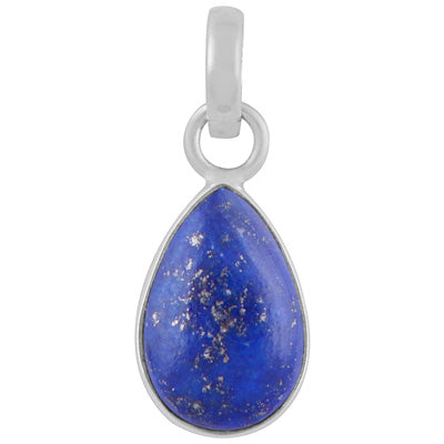 Gorgeous Plain Lapis Pear Shape 925 Sterling Solid Silver Pendants - R102100-6